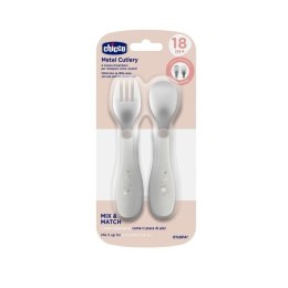 Sztućce metalowe szare 18m+