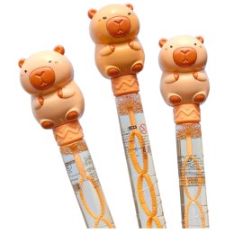 LEAN TOYS Bańki Mydlane Duża Różdżka Rozkładana Kapibara 35 cm 120 ml