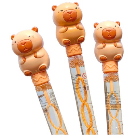 LEAN TOYS Bańki Mydlane Duża Różdżka Rozkładana Kapibara 35 cm 120 ml