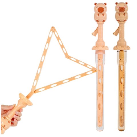 LEAN TOYS Bańki Mydlane Duża Różdżka Rozkładana Kapibara 49,5 cm 100 ml