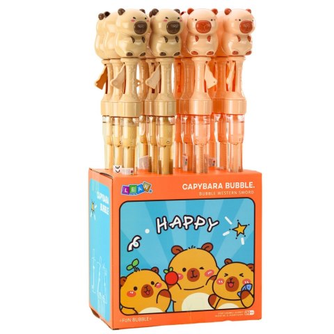 LEAN TOYS Bańki Mydlane Duża Różdżka Rozkładana Kapibara 49,5 cm 100 ml