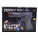 LEAN TOYS Mini Pistolet Broń Na Naboje I Łuski Czarny 13,5 cm