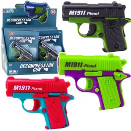 LEAN TOYS Mini Pistolet Zabawkowy Dla Dzieci 8 Nabojów Magazynek 12,5 x 8,5 cm Mix