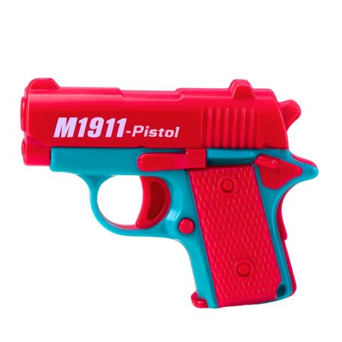 LEAN TOYS Mini Pistolet Zabawkowy Dla Dzieci 8 Nabojów Magazynek 12,5 x 8,5 cm Mix