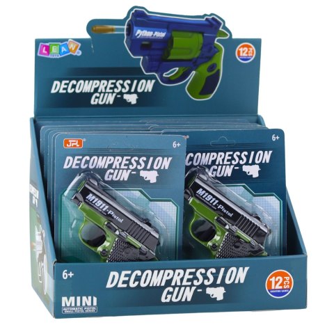 LEAN TOYS Mini Pistolet Zabawkowy Dla Dzieci 8 Nabojów Magazynek 12,5 x 8,5 cm Mix