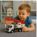LEAN Toys Ciężarówka Z Dźwigiem Metalowa Kabina Regulowany Wysięgnik Światła Dźwięki