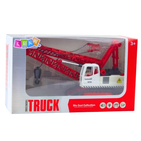LEAN Toys Dźwig Gąsienicowy Kratownicowy Regulacja Światła Dźwięki Metalowy