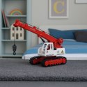 LEAN Toys Dźwig Gąsienicowy Obrotowa Kabina Regulacja Światła Dźwięki Metalowy