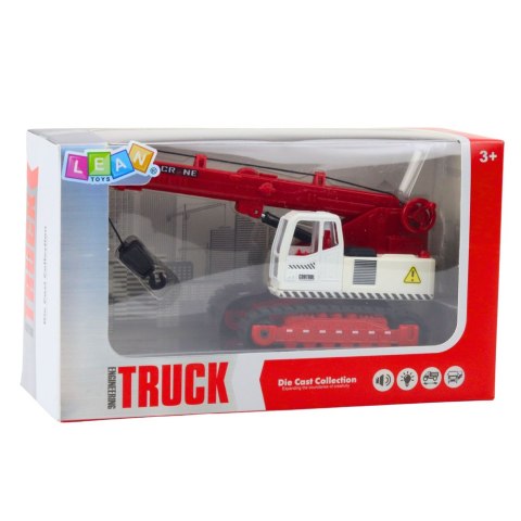 LEAN Toys Dźwig Gąsienicowy Obrotowa Kabina Regulacja Światła Dźwięki Metalowy