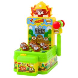 LEAN Toys Gra Zręcznościowa Interaktywna Whack-A-Mole Uderz Młotkiem Kreciki