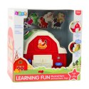 LEAN Toys Interaktywny Domek Farma Muzyczna Stodoła Ze Zwierzętami Światła Dźwięki