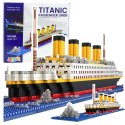 LEAN Toys Klocki Konstrukcyjne Statek Titanic Model Statku 3D 1878 el.