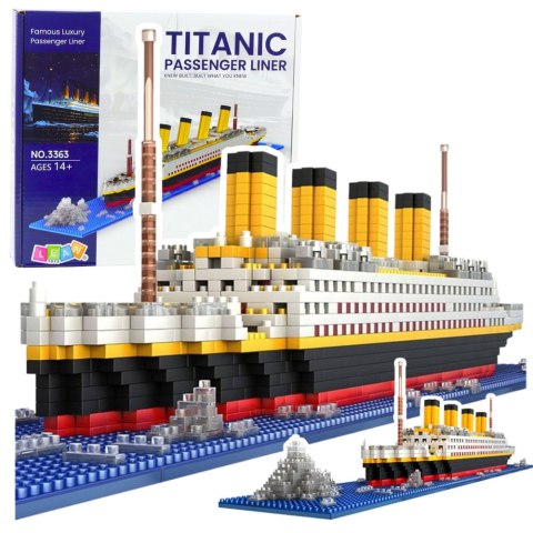 LEAN Toys Klocki Konstrukcyjne Statek Titanic Model Statku 3D 1878 el.
