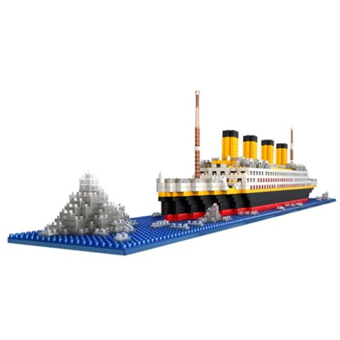 LEAN Toys Klocki Konstrukcyjne Statek Titanic Model Statku 3D 1878 el.
