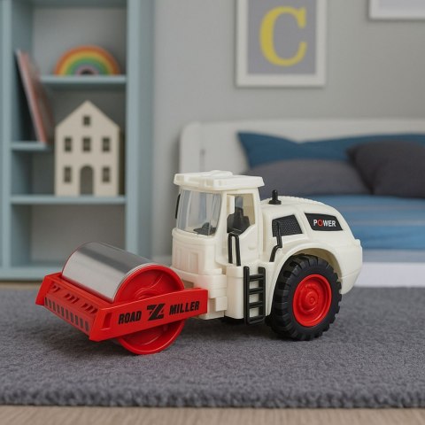 LEAN Toys Walec Drogowy Budowlany Metalowy Obrotowy Walec Światła Dźwięki