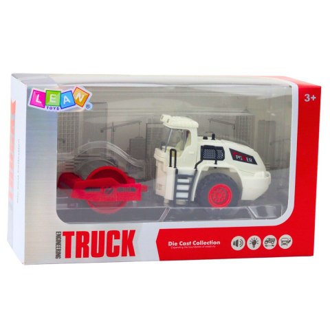 LEAN Toys Walec Drogowy Budowlany Metalowy Obrotowy Walec Światła Dźwięki