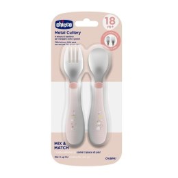 Sztućce metalowe beżowe 18m+