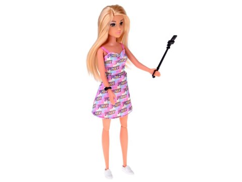 Anlily Lalka turystka na rowerze + telefon i ruchomy selfie stick ZA5698