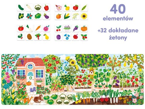 CzuCzu Puzzle edukacyjne Co rośnie w ogródku 40ele + plakat ZA5144