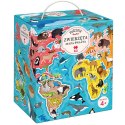 CzuCzu Puzzlove Puzzle Zwierzęta Mapa świata 60 el. ZA4163