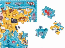 CzuCzu Puzzlove Puzzle Zwierzęta Mapa świata 60 el. ZA4163