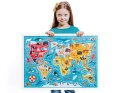 CzuCzu Puzzlove Puzzle Zwierzęta Mapa świata 60 el. ZA4163