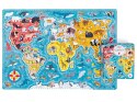 CzuCzu Puzzlove Puzzle Zwierzęta Mapa świata 60 el. ZA4163