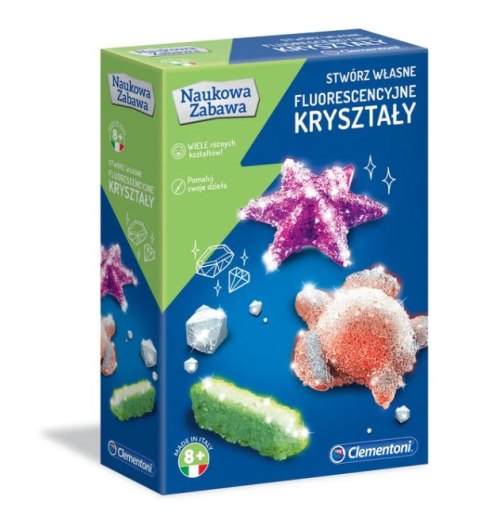 Clementoni Naukowa Zabawa Zestaw Fluorescencyjne Kryształy Język Polski Clementoni 60584