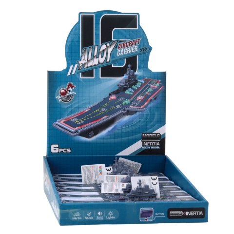 LEAN TOYS Lotniskowiec Militarny Wojskowy Napęd Światła Dźwięki 24 cm