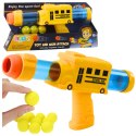 LEAN TOYS Pistolet Broń Na Miękkie Kulki Piankowe Autobus Szkolny Żółty 6 szt.
