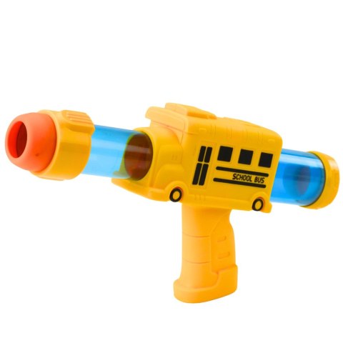 LEAN TOYS Pistolet Broń Na Miękkie Kulki Piankowe Autobus Szkolny Żółty 6 szt.