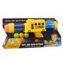 LEAN TOYS Pistolet Broń Na Miękkie Kulki Piankowe Autobus Szkolny Żółty 6 szt.