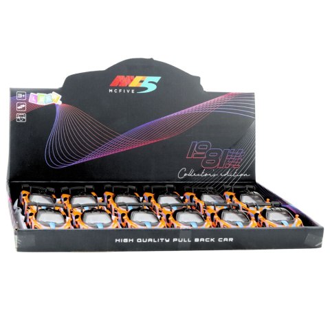 LEAN TOYS Samochód Sportowy Metalowy Napęd Otwierane Drzwi Pomarańczowy 1:32