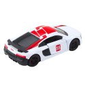LEAN TOYS Samochód Sportowy Metalowy Napęd Pull Back Światła Dźwięki Biały 1:43