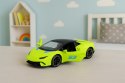 LEAN TOYS Samochód Sportowy Napęd Pull Back Metalowy Neonowy Zielony 1:43