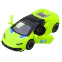 LEAN TOYS Samochód Sportowy Napęd Pull Back Metalowy Neonowy Zielony 1:43