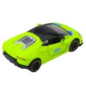 LEAN TOYS Samochód Sportowy Napęd Pull Back Metalowy Neonowy Zielony 1:43