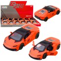 LEAN TOYS Samochód Sportowy Napęd Pull Back Metalowy Pomarańczowy 1:43