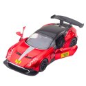 LEAN TOYS Samochód Wyścigowy Sportowy Metalowy Napęd Otwierane Drzwi Czerwony 1:32