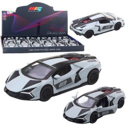 LEAN TOYS Samochód Wyścigowy Sportowy Metalowy Napęd Otwierane Drzwi Szary 1:32