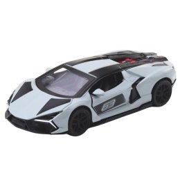 LEAN TOYS Samochód Wyścigowy Sportowy Metalowy Napęd Otwierane Drzwi Szary 1:32