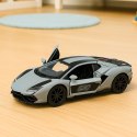 LEAN TOYS Samochód Wyścigowy Sportowy Metalowy Napęd Otwierane Drzwi Szary 1:32
