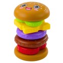LEAN TOYS Układanka Piramida Hamburger Dla Dzieci Kolorowy 7 el.