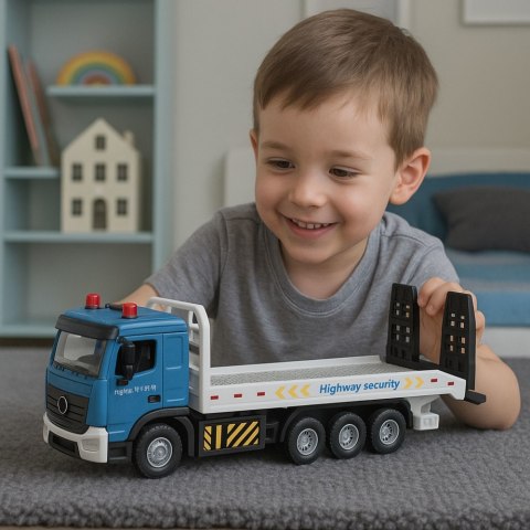 LEAN Toys Ciężarówka Transportowa Laweta Ruchoma Platforma Światła Dźwięki