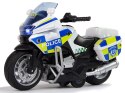 LEAN Toys Motocykl Policyjny 1:14 Napęd Pull-Back Dźwięk Światła