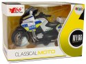 LEAN Toys Motocykl Policyjny 1:14 Napęd Pull-Back Dźwięk Światła