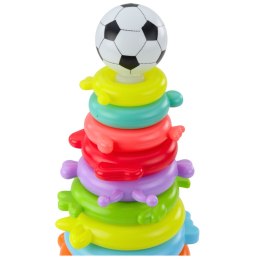 LEAN Toys Piramida Edukacyjna Układanka Piłka Naklejki 13 Poziomów Kolorowa