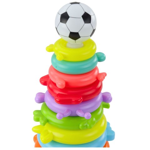 LEAN Toys Piramida Edukacyjna Układanka Piłka Naklejki 13 Poziomów Kolorowa