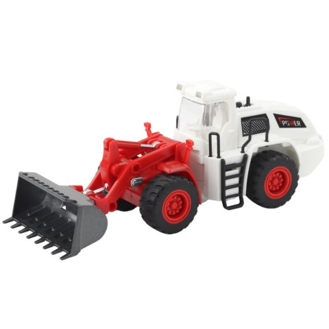 LEAN Toys Pojazd Budowlany Koparka Spychacz Ruchoma Metalowa Łyżka Światła Dźwięki