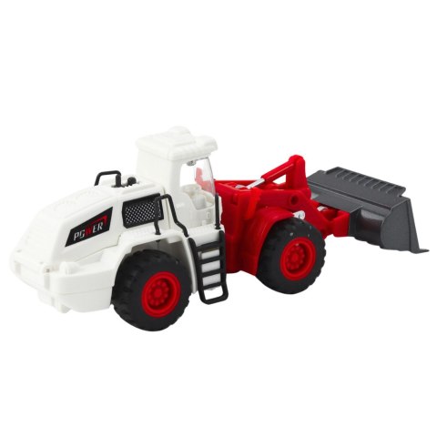 LEAN Toys Pojazd Budowlany Koparka Spychacz Ruchoma Metalowa Łyżka Światła Dźwięki